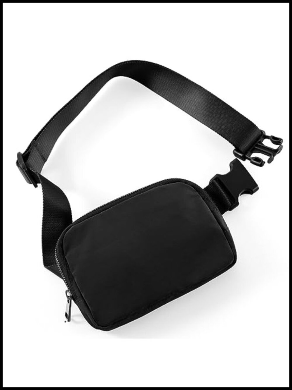 Unisex Mini Belt Bag Adjustable Strap Waterproof Nylon Fanny Pack for Workout